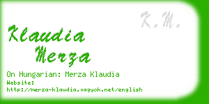 klaudia merza business card